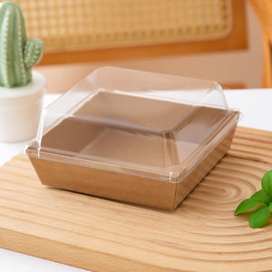 Sıcak satış şeffaf plastik kapaklı sandviç ekmek ve kek kutusu karton gıda ambalaj için suşi için paket - Product Image 4