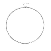 Vente en gros Colliers de mode de luxe légers européens et américains Chaînes de clavicule rondes transfrontalières Bijoux en acier inoxydable