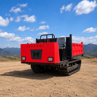 Dumper sur chenilles diesel de haute qualité avec grue, mini-dumper sur chenilles pour le transport de pierres dans les carrières montagneuses d'Indonésie