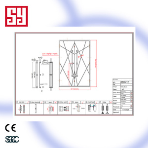 Porte en fer forgé personnalisée en gros des États-Unis Double porte extérieure principale en acier - Product Image 2