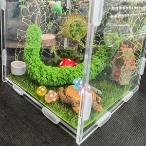 점핑스파이더 사육장, 통풍구가 있는 아크릴 파충류 케이지, 투명 사육장, 잠금장치가 있는 번식 상자 - Product Image 5