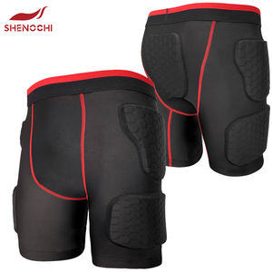 Eva Foam Custom Crash Pad Shorts Pantalones cortos de compresión acolchados para hombre 5 Pad Fajas de fútbol americano - Product Image 3