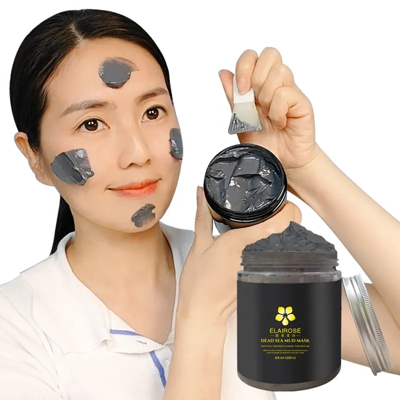 Private Label Dead Sea Mud Mask Organic Beauty Product Face And Body Blackheads Pore Cleaning Beauty Spa Mud Bath Clay Mask