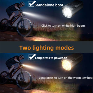 Phare avant de vélo durable 1000 Lumen noir LED <span class=keywords><strong>lampe</strong></span> rechargeable montée sur guidon avec 4 modes IP65 étanche Standard - Product Image 6