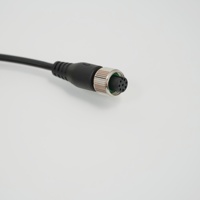 Cable Eléctrico Enrollado de PVC y PU, Arnés de Cableado Impermeable M12 8P Hembra a Terminal de Estaño para Control de Automatización Basado en PLC