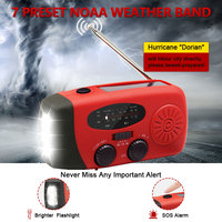 Heim- und Camping-Radio mit MP3-Funktion, Sturmempfänger, AM/FM/NOAA Notfallradio, Handkurbel und Solar-Ladefunktion