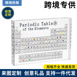 Expositor de acrílico para tabla periódica, soporte rectangular impreso con elementos químicos, adorno, suministros de escritorio, regalo educativo - Product Image 3