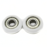 Roues de poulie durables en plastique POM revêtu de nylon 8*29*10mm 8*30*9mm 8*32*12mm 8mm 608Z 608ZZ Roues de porte coulissante Roulement en caoutchouc