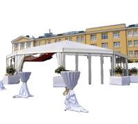 15x30m 15x35m polygone hexagone octogone panneau d'acier tente de toit dôme géodésique casernes pour événements tentes de mariage à vendre