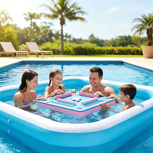 Table de Mahjong flottante pour piscine, plateau flottant en mousse EVA, tapis flottant imperméable et portable pour jeux de poker sur le lac - Product Image 5