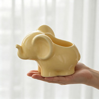 Moule en silicone 3D en forme d'éléphant pour pot de rangement, pot de fleurs, ou pour la création de objets en résine, plâtre ou ciment