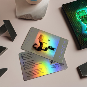 Tarjetas de Visita de PVC Personalizadas, Acabado Arcoíris en Ambos Lados, Diseño Láser, Impresión en Plástico para Miembros VIP, Tipo Tarjeta Magnética - Product Image 3