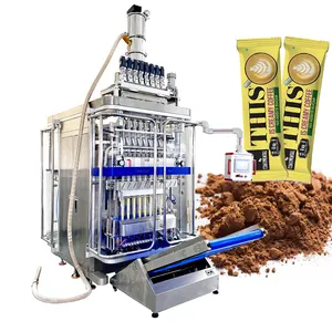 Automatic multi track powder stick packing machine vertical 8 lane coffee premix powder packaging machine