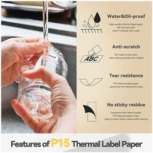 Imprimante d'étiquettes thermiques directes personnalisée, 2 pouces, ronde, rose doré, transparente, holographique, autocollants thermiques transparents - Product Image 2