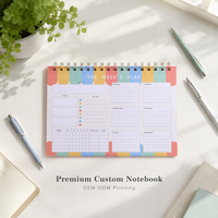 Carnet spirale de luxe, agenda quotidien et hebdomadaire, journal, planificateur, impression personnalisée, papier A4, couverture en PP pour la planification des études