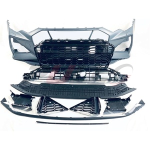 Kit carrosserie pour <span class=keywords><strong>AUDI</strong></span> <span class=keywords><strong>A6</strong></span> 2019-2020 Kit carrosserie mise à niveau vers le style RS6 comprenant pare-chocs avant lèvre arrière tuyaux d'échappement calandre ABS - Product Image 1