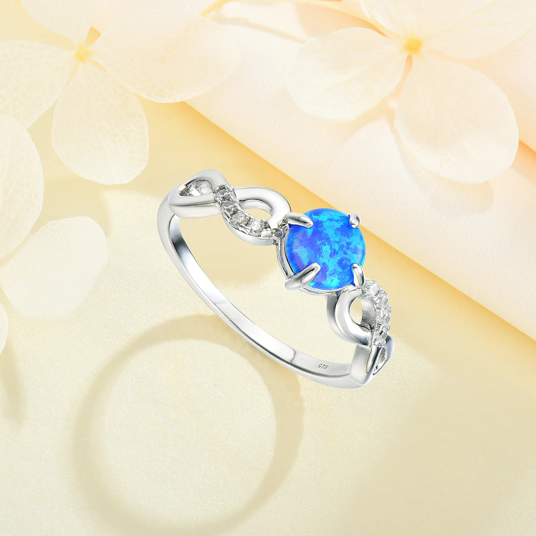 Nuovi gioielli dal Design classico 925 anello in argento sterling anello con opale leggero gioielli in argento naturale opale anelli di lusso per le donne gioielli