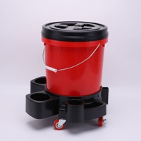 Car Dusty Detailing Kit 10 Seaux Plastique 5L Couvercle Seau de Stockage Savon Eau Hand-Carry 20L PP Bucket
