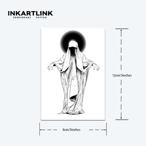 Autocollant de tatouage semi-permanent personnalisé à base de plantes, motif Saint-Esprit et Vierge, imperméable, tenue 15 jours, pour bras, hommes et femmes, vente en gros - Product Image 4