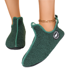 Pantuflas de Invierno Cálidas y Suaves de Lana y Algodón con Tacón Grueso Antideslizante y Función de Masaje para los Pies - Product Image 1