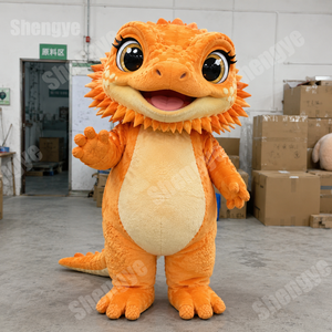 Costume de mascotte de Noël sur mesure grandeur nature Shengye Mascots, dragon barbu, costume de mascotte animale pour garçon et fille, costume de mascotte animale mignon pour Pâques - Product Image 1