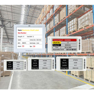 Étiquette électronique d'étagère pour le commerce de détail, la pharmacie, l'entrepôt, le système de rayonnage avec stockage, écran E-Ink de 2,66 pouces, étanche IP67 de 2,13 pouces - Product Image 1