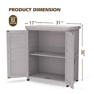 Armoire à outils en bois massif JX Outdoor, avec une grande capacité de rangement, peut stocker divers outils, de haute qualité et économique - Product Image 4