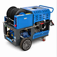 Machine de nettoyage de canalisations à moteur essence 2900 psi, nettoyeur de canalisations municipales professionnel et machine de débouchage de drains