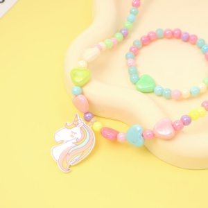 Schmuckset für Mädchen, Einhorn-Halskette, Armband-Set, Halskette für Mädchen, Schmuckset, Halloween, Weihnachten, Geburtstagsgeschenk - Product Image 4