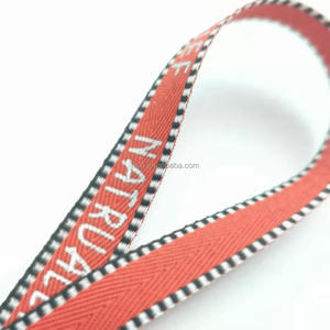 10Mm 3/8 Inch Tùy Chỉnh Dệt Thư Ribbon Debossed In Ấn Nylon Trở Lại Cổ Băng Với Logo Cho T-Shirt Áo Len - Product Image 3