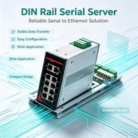 Servidor de Dispositivos en Serie para Riel DIN, 1 Puerto RS485, Convertidor Ethernet, Modbus TCP, COM Virtual, Modo Transparente, 12-24V DC
