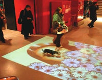 Projecteur holographique interactif pour parcs d'attractions, interaction intérieure, jeux de table 3D sur sol, système de projection