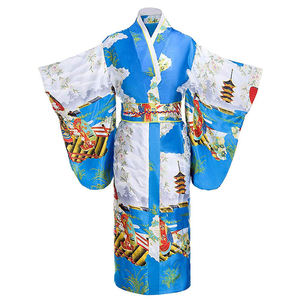 Samwestart Japanse Traditionele Jonge Dame Yukata Kimono Badjas Jurk Vintage Performance Kleding Print Jurk - Product Image 3