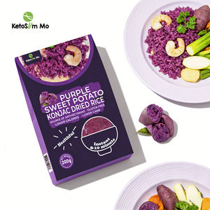 Riz de Konjac Shirataki Instantané Faible en Calories pour Régime Céto, Riz de Patate Douce Violette Séchée en Gros - Product Image 1
