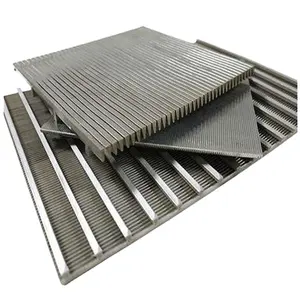 Stainless Steel 316L 25-200 Microns Wedge Wire Flat Panel Screen/Wire Wrapped Continuous Slot Screen Water Well Screen filter