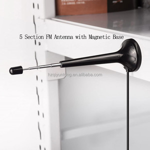 <span class=keywords><strong>Antenne</strong></span> radio <span class=keywords><strong>FM</strong></span> et TV numérique rétractable télescopique Qiyuntong pour voiture, avec gain de 5 dBi, 1,5 VSWR, base magnétique en plastique, UHF VHF - Product Image 4