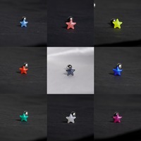 Perlmuttfarbener Stern-Zungenpiercing aus Acryl, fünfzackiger Stern, Unisex, verschiedene Längen, Zungenschmuck, Körperschmuck, grenzüberschreitend