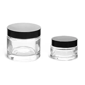 Rõ Ràng Glass Jar Với Đen Phenolic PV Lót Caps 100Ml Thủy Tinh Xi Lanh Mỹ Phẩm Chai Thủy Tinh Nhà Cung Cấp