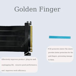 PCIE 4.0 uzatma kablosu, siyah 16x korumalı yüksek hızlı dayanıklı <span class=keywords><strong>GPU</strong></span> yükseltici kablo <span class=keywords><strong>GPU</strong></span> uzatma kartı için PCI Express portu ile - Product Image 5