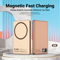 HYTO Batterie Externe Portable Magnétique Sans Fil Ultra Mince 5000 mAh en Alliage d'Aluminium pour iPhone