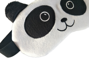 Custom Cute Cartoon <strong>Panda</strong> Plush Eye Shade <strong>Mask</strong> Printed Woven Blindfold for Kids' Sleep - Product Image 4