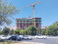 Grue à tour 8T QTZ100-HS6010P Topless Grue à tour Flattop Bâtiment Grue à tour Grue de construction