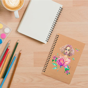 Carnet de notes A4 A5 personnalisé pour l'école, impression de planificateur, couverture rigide, double reliure, journal de fitness métallique, cahiers à spirale - Product Image 5