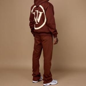 Ensemble de survêtement de haute qualité pour hommes, sweat-shirt et pantalon de survêtement imprimés avec logo personnalisé - Product Image 2