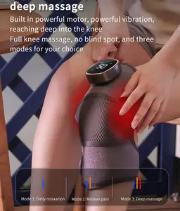 Vibrating Electric Knee Massager Pain Relief With Heat For Pain Relief 3 Modes Vibration And 60cm External Belt