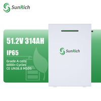 Baterai Surya Lithium Lifepo4 16kwh 51.2V 314Ah Paket Baterai Ion Lithium Sistem Penyimpanan Energi Rumah