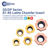 Série Sd09t3/SP1204 Plaquettes de chanfreinage pour tour R1-R5 en carbure revêtu PVD, outils de coupe pour acier au carbone et acier inoxydable, OEM