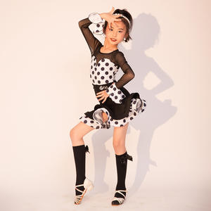 Latin Girls Practice Performance Niños Traje separado Encaje - Product Image 3