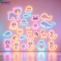 Lampe murale LED néon USB décorative, mignonne et romantique, pour fêtes d'anniversaire, chambre d'enfant et ambiance de zone de jeux