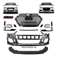 Nouveau kit de carrosserie de conversion style RS3 pour Audi A3 8VPA berline et Sportback 2017-2020, fixation par boulons, ajustement universel, comprend le pare-chocs avant